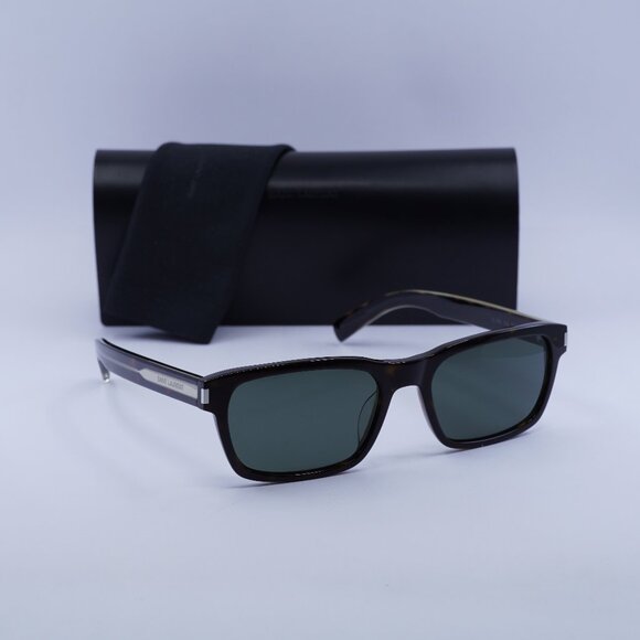 Saint Laurent SL662 004 Rectangle Sunglasses - Havana/Grey - Picture 1 of 11